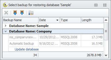 Database Backup and Restore
