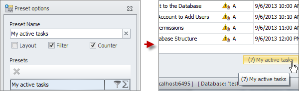 task filter counter for incomplete tasks